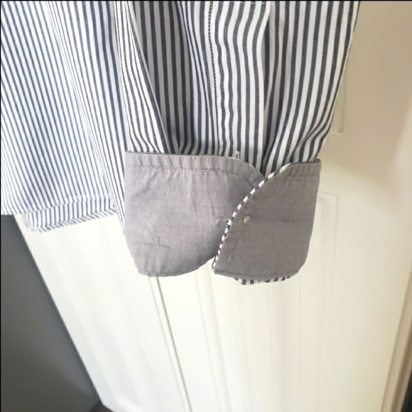 Michael Kors Striped Classic Fit Long Sleeve Casual Button Down - Picture 4 of 7